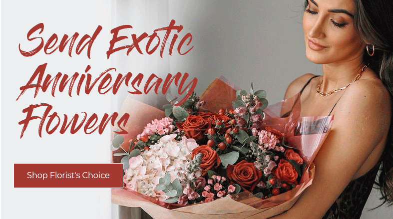 Send Exotic <br> Anniversary <br>Flowers