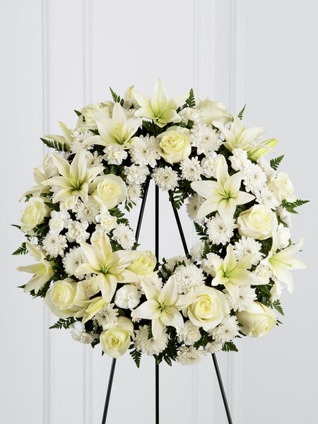 White Tribute Wreath