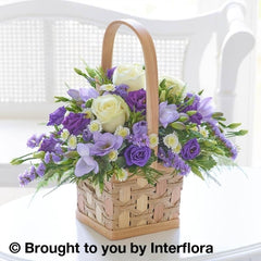 Scented Lilac & White Basket with Get Well Balloon