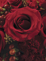 Scarlet Rose & Berry Bridal Bouquet