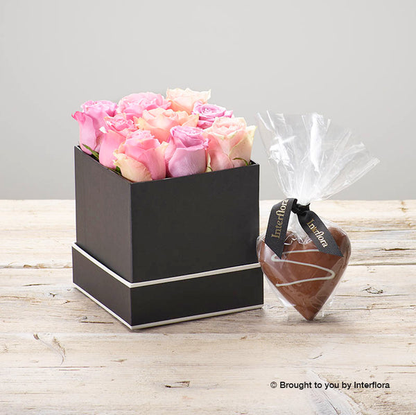 Pink Symphony Hatbox with Chocolate Heart